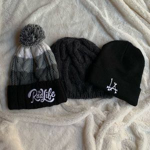 (3) Various Beanies Bundle
